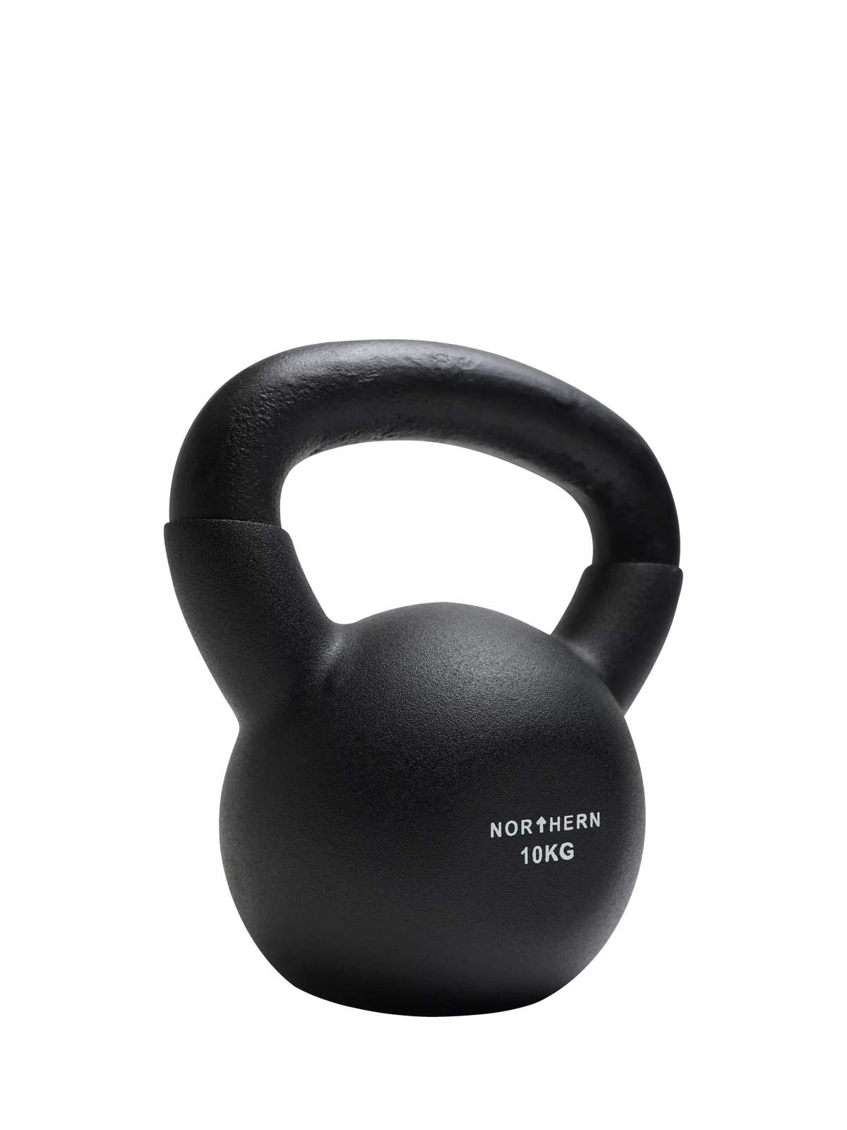 Northern Gym Equipment 10kg neoprene coated cast iron kettlebell, imported from the UK