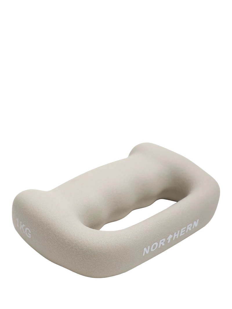 Hand Dumbbells D Shaped Boxing Exercise Weights, 1kg, Natural Stone