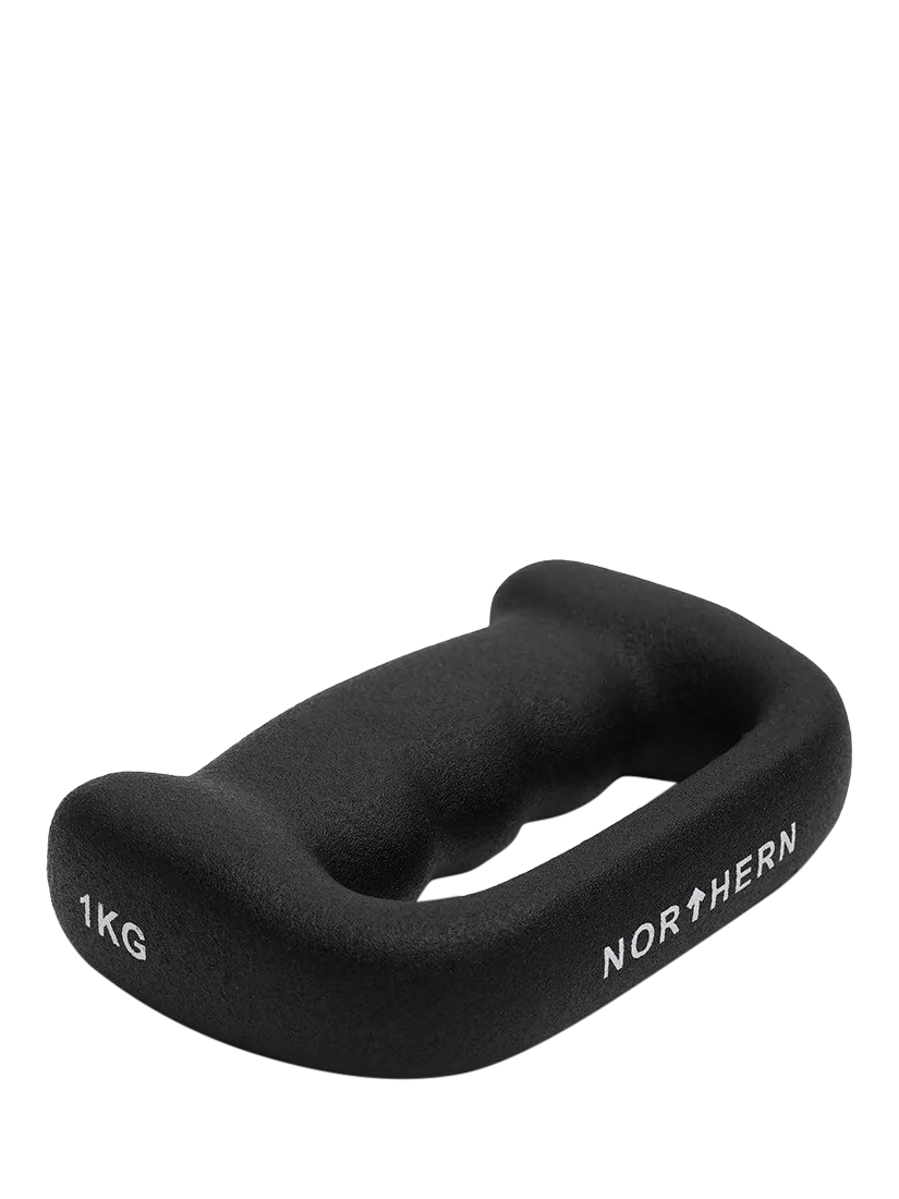 Hand Dumbbells D Shaped Boxing Exercise Weights, 1kg, Black