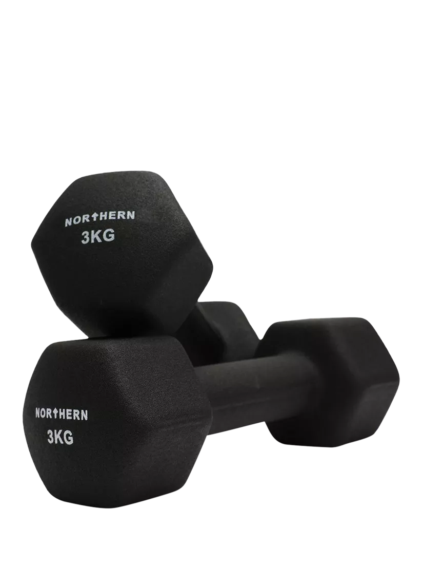 Northern Gym Equipment neoprene hex dumbbell 3kg black (British brand)