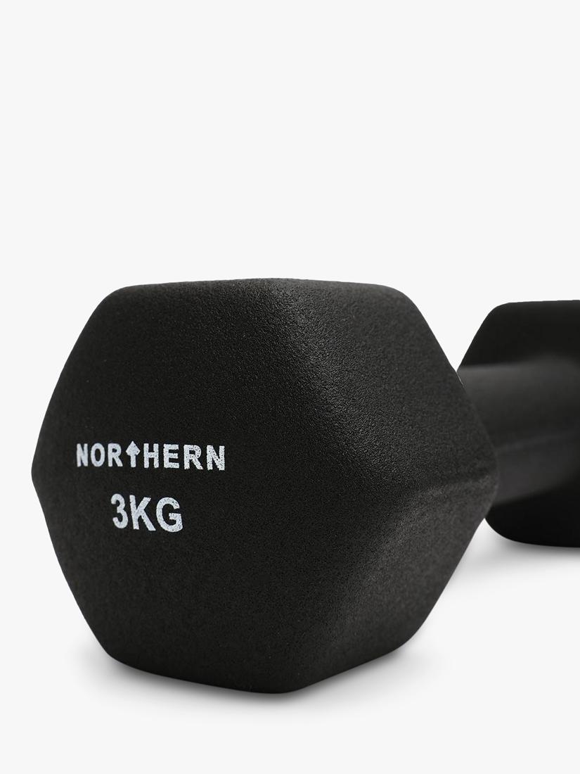 Northern Gym Equipment neoprene hex dumbbell 3kg black (British brand)