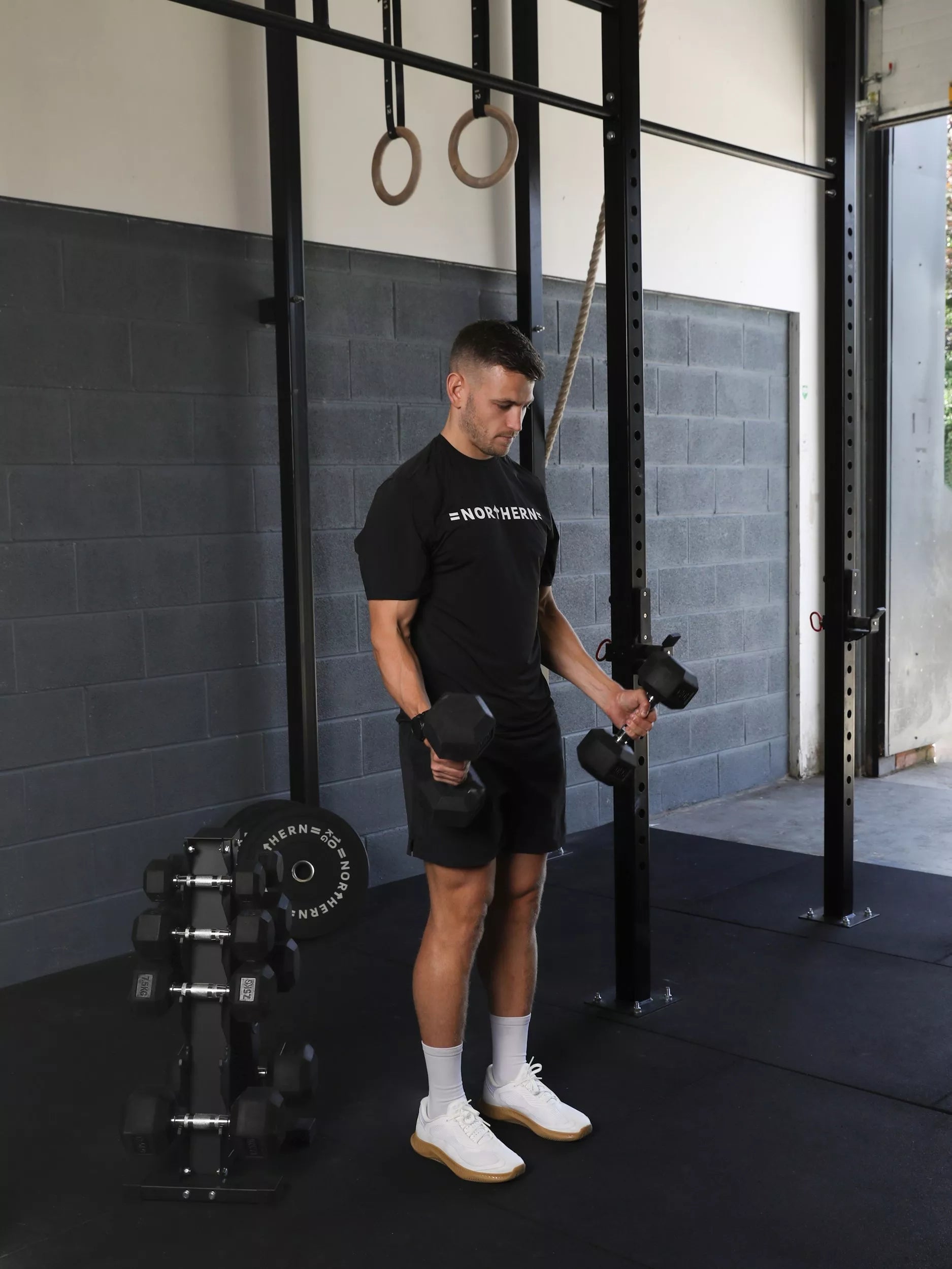 Northern Gym Equipment neoprene hex dumbbell 3kg black (British brand)