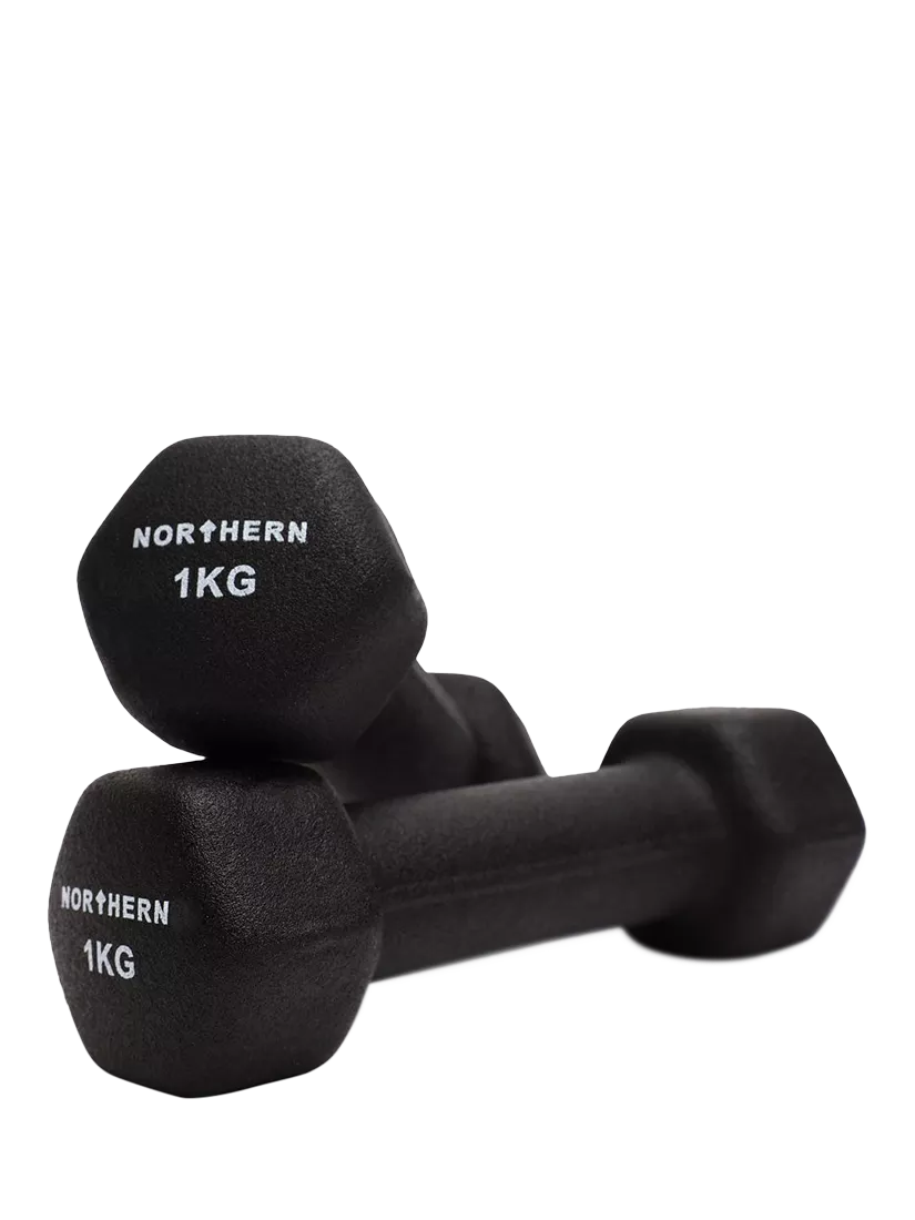 Northern Gym Equipment neoprene hex dumbbell 1kg, imported from the UK