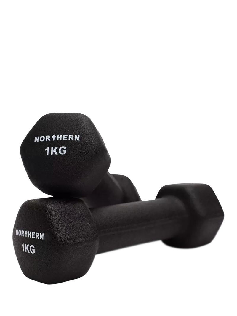 Northern Gym Equipment neoprene hex dumbbell 1kg, imported from the UK