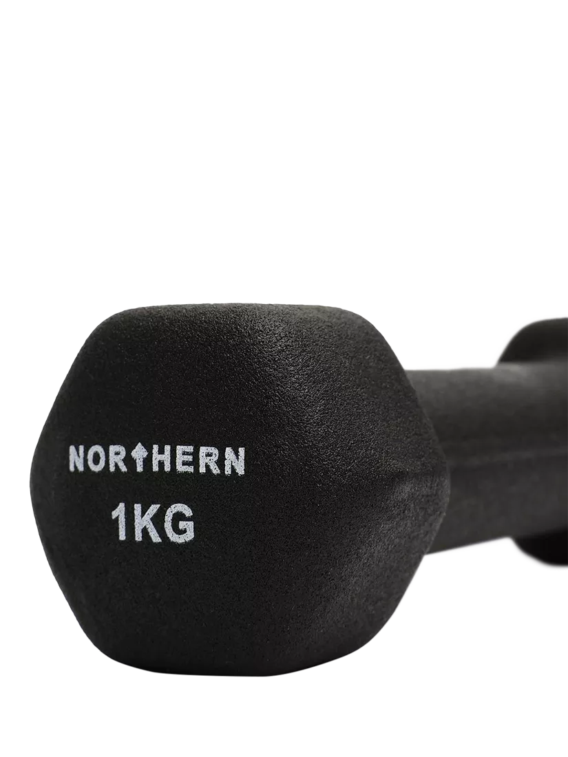 Northern Gym Equipment neoprene hex dumbbell 1kg, imported from the UK