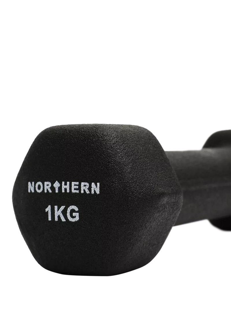 Northern Gym Equipment neoprene hex dumbbell 1kg, imported from the UK