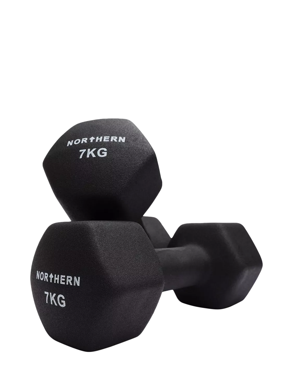 Northern Gym Equipment Neoprene Hex Dumbbell 7kg Black, imported from the UK