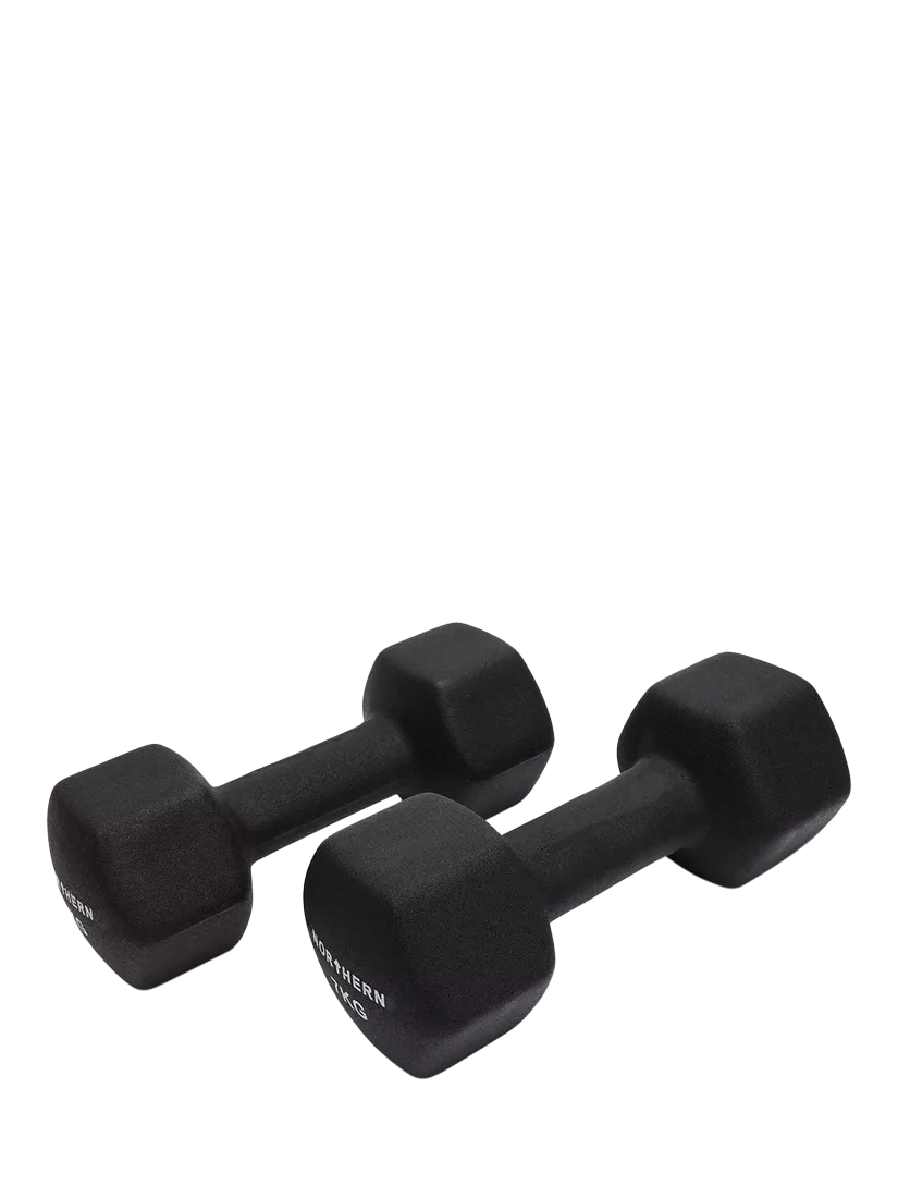 Northern Gym Equipment Neoprene Hex Dumbbell 7kg Black, imported from the UK