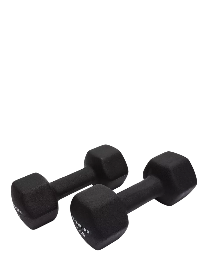 Northern Gym Equipment Neoprene Hex Dumbbell 7kg Black, imported from the UK