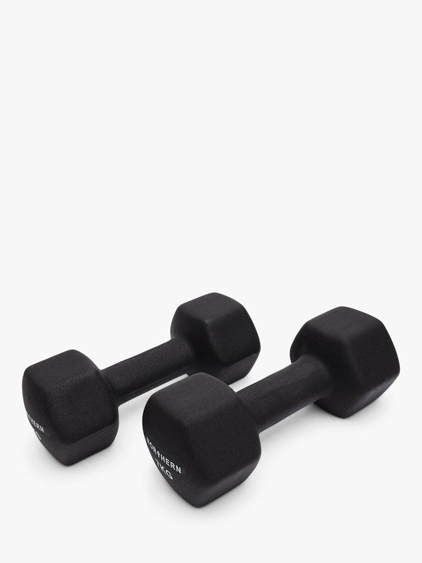 Northern Gym Equipment Neoprene Hex Dumbbell 7kg Black, imported from the UK