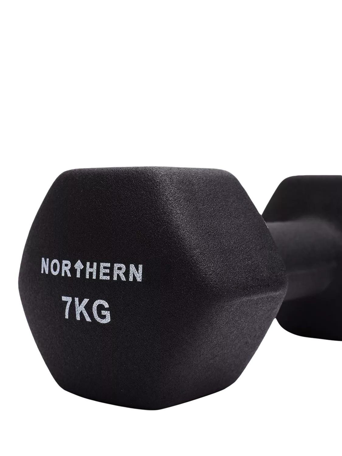 Northern Gym Equipment Neoprene Hex Dumbbell 7kg Black, imported from the UK
