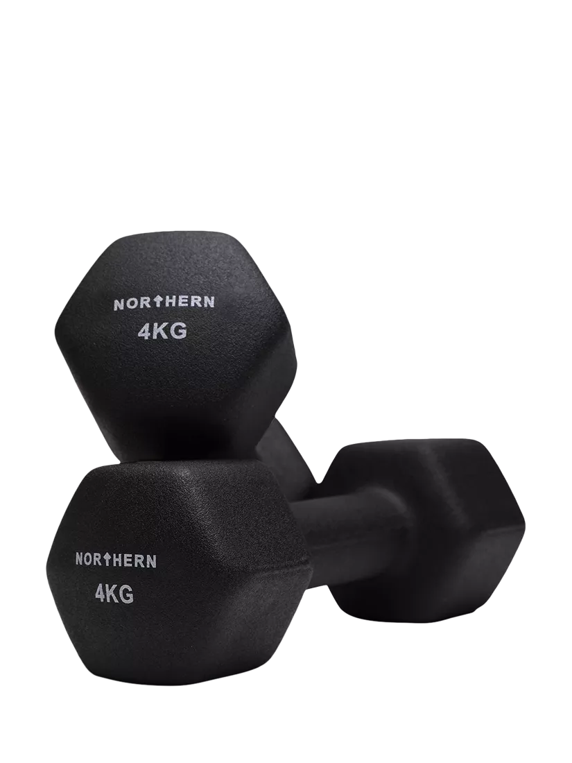 Northern Gym Equipment neoprene hex dumbbell 4kg black - British product