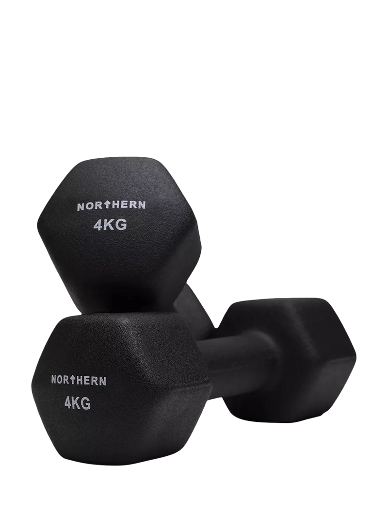 Northern Gym Equipment neoprene hex dumbbell 4kg black - British product