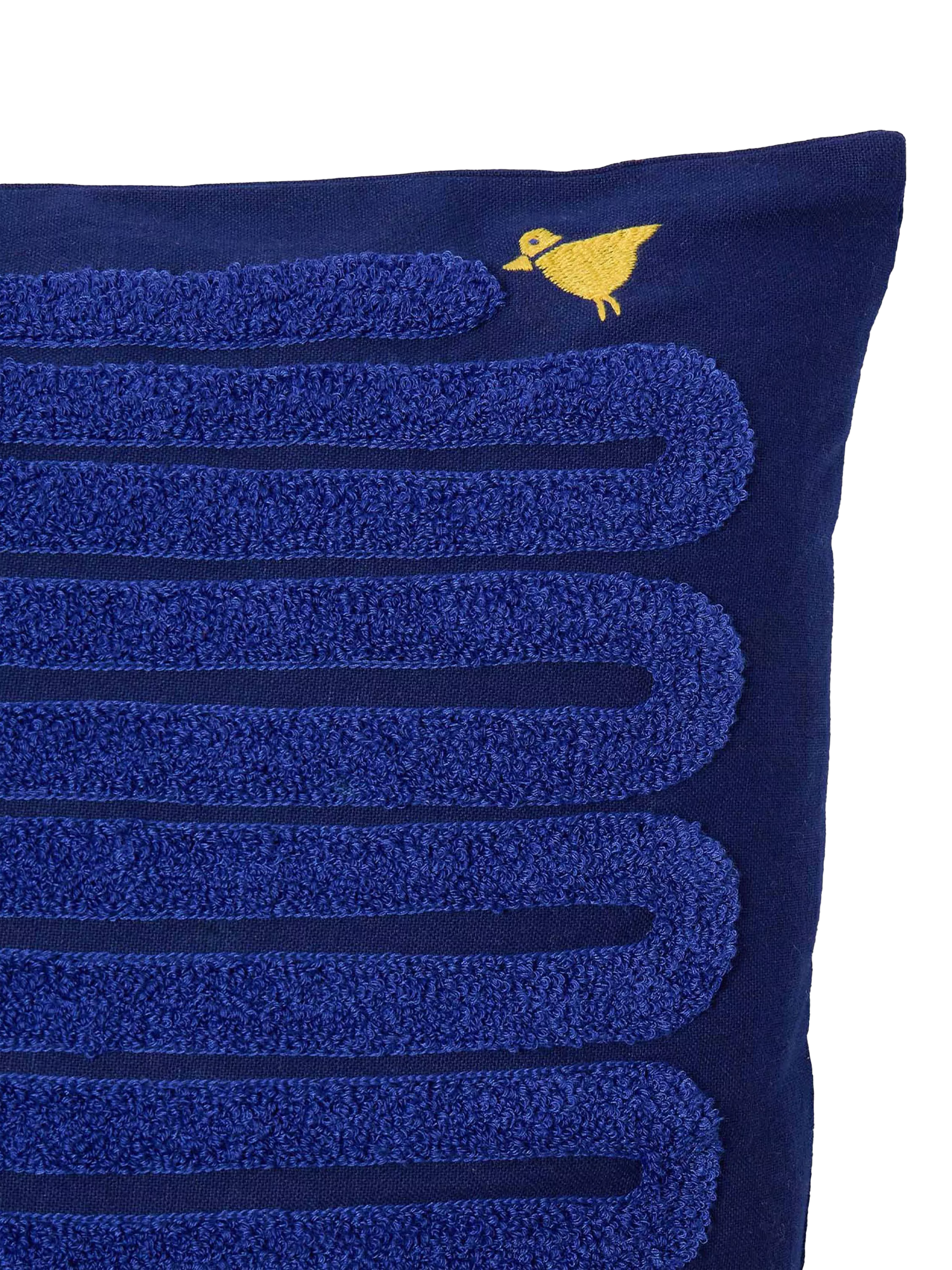 The Conran Shop Early Bird cotton cushion navy 45cm - British product