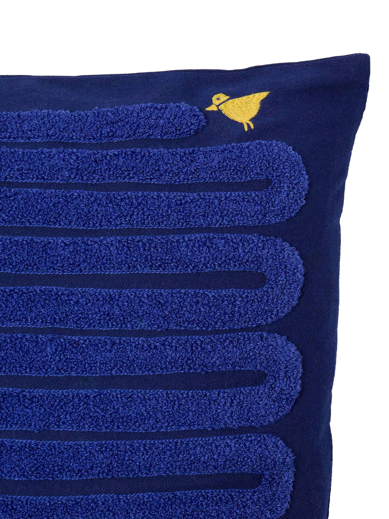 The Conran Shop Early Bird cotton cushion navy 45cm - British product