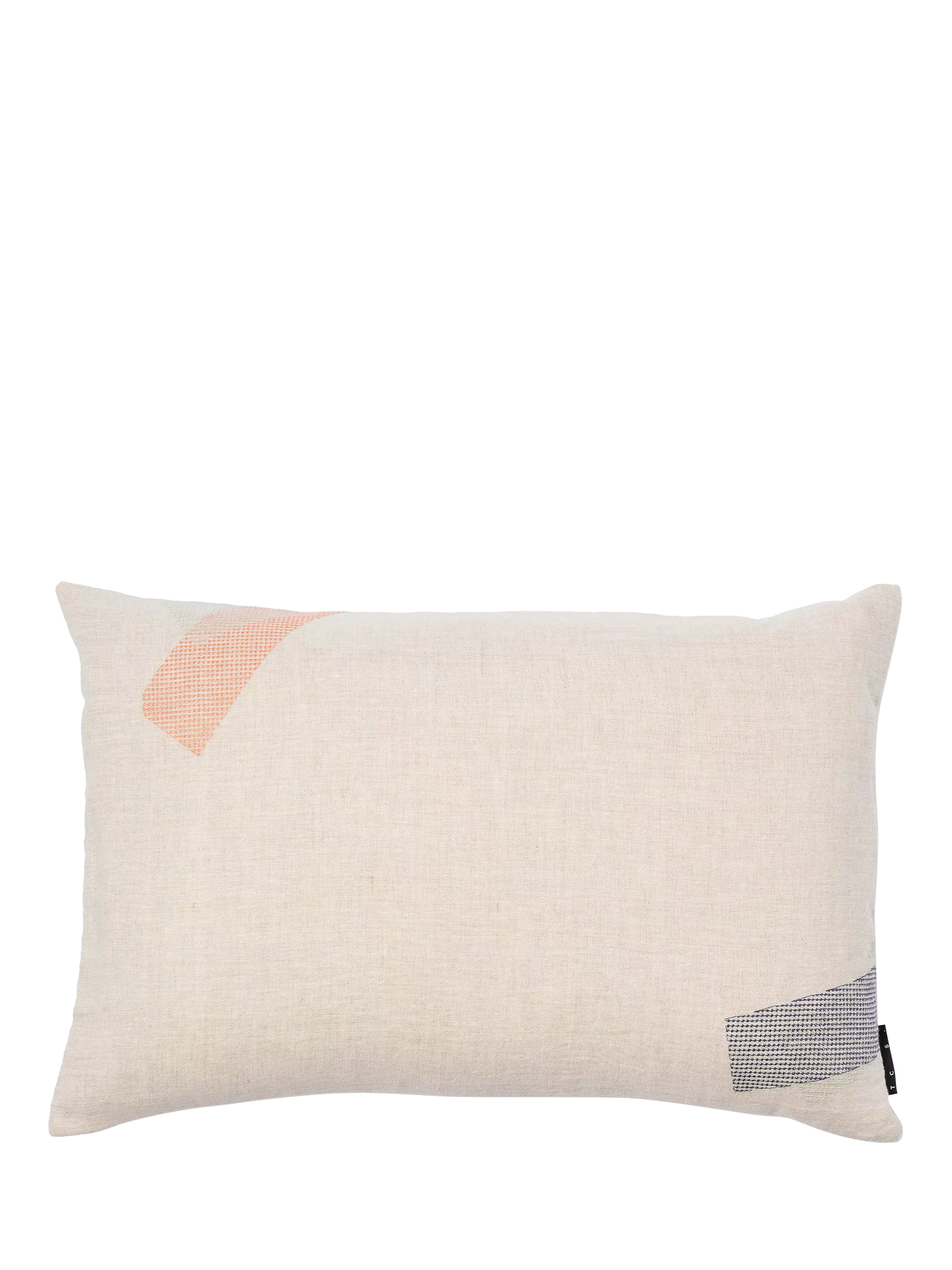 Conran Shop Furrow linen cushion sage orange, imported from the UK