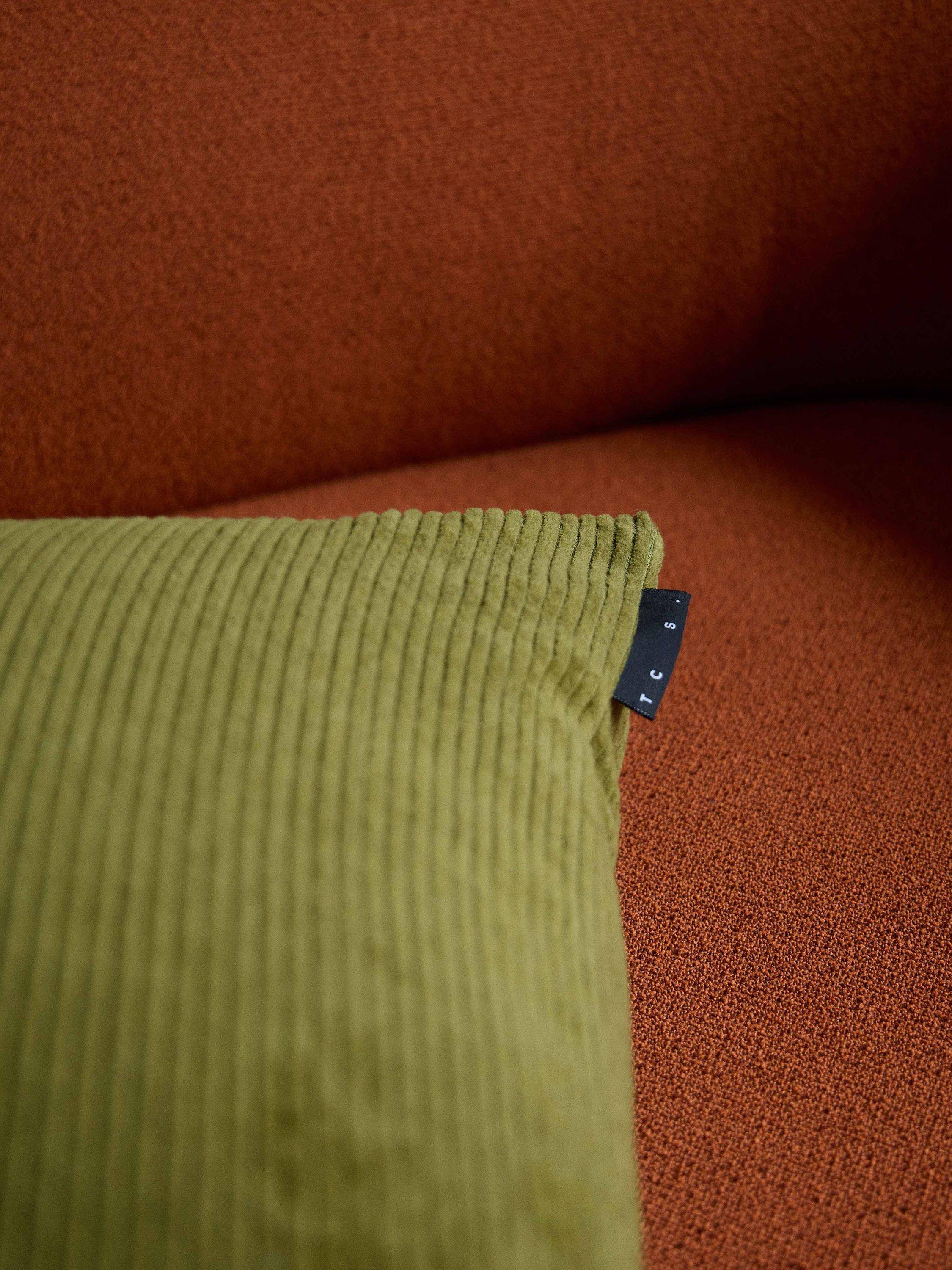 The Conran Shop corduroy velvet cushion cover, Bark (British brand)