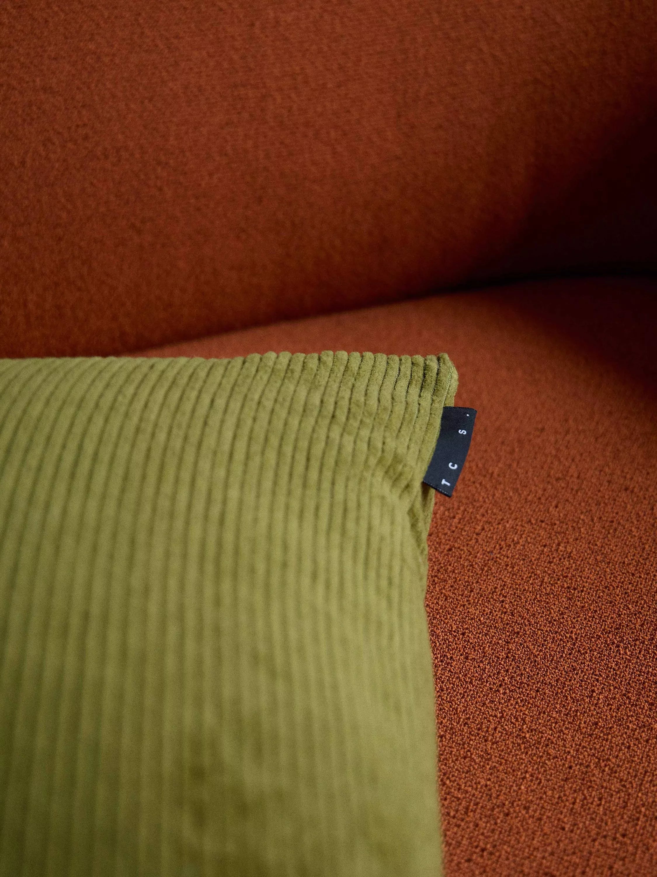 The Conran Shop corduroy velvet cushion cover, Bark (British brand)