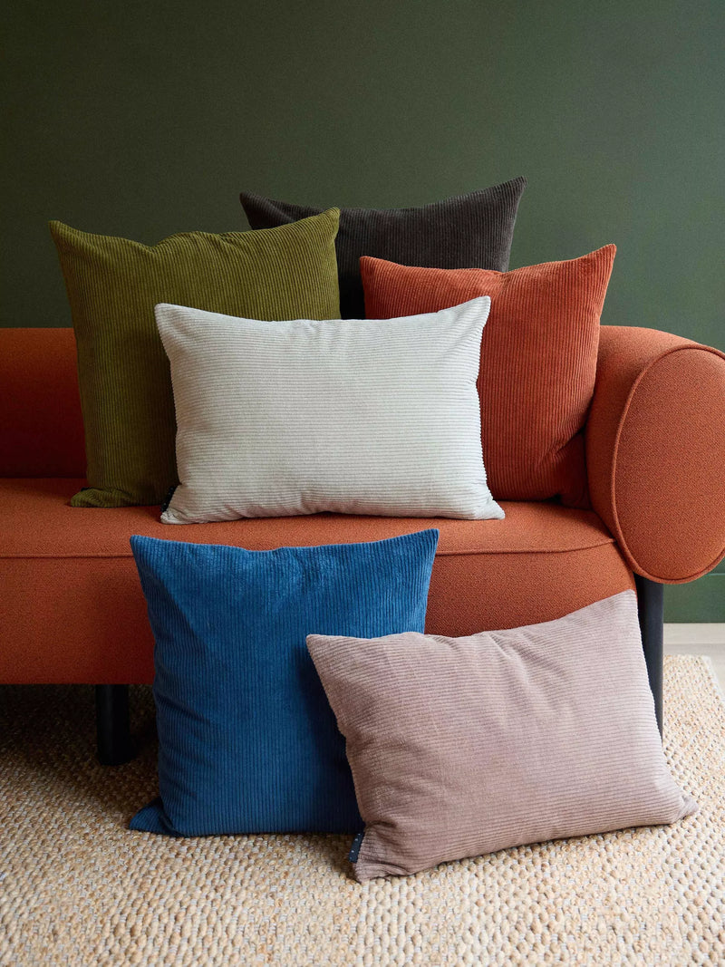 The Conran Shop corduroy velvet cushion cover, Bark (British brand)