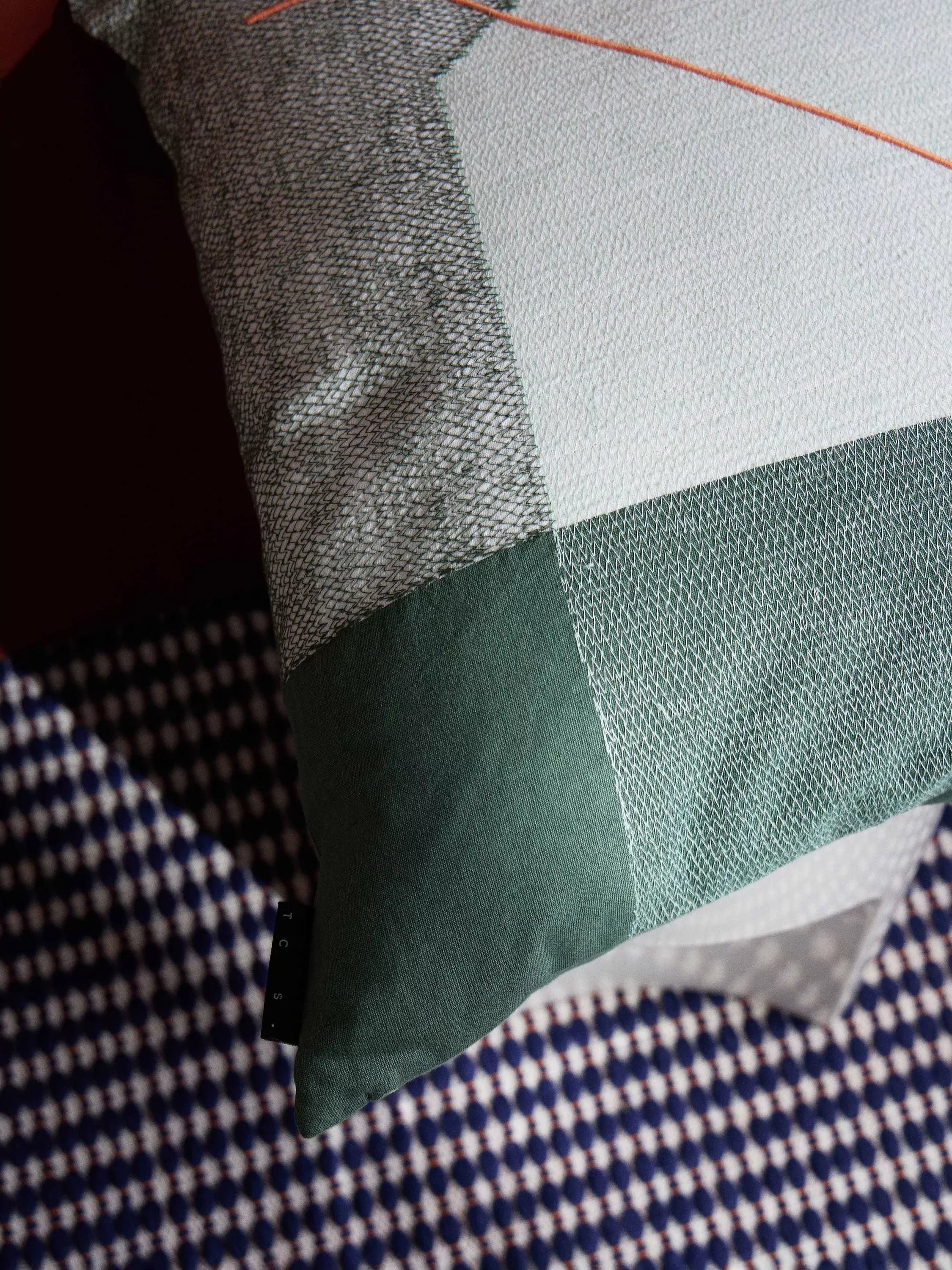 The Conran Shop Wayline cotton cushion cover Oatmeal 50cm square - British product