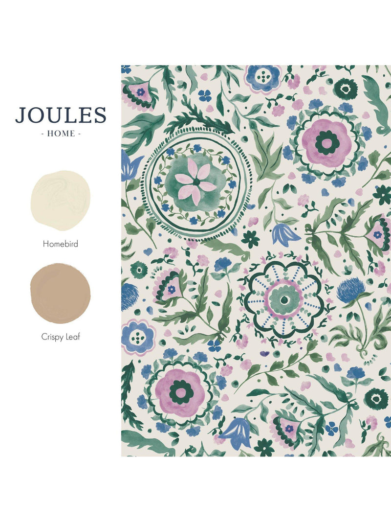 Joules Festival Flowers Print Wallpaper, UK version
