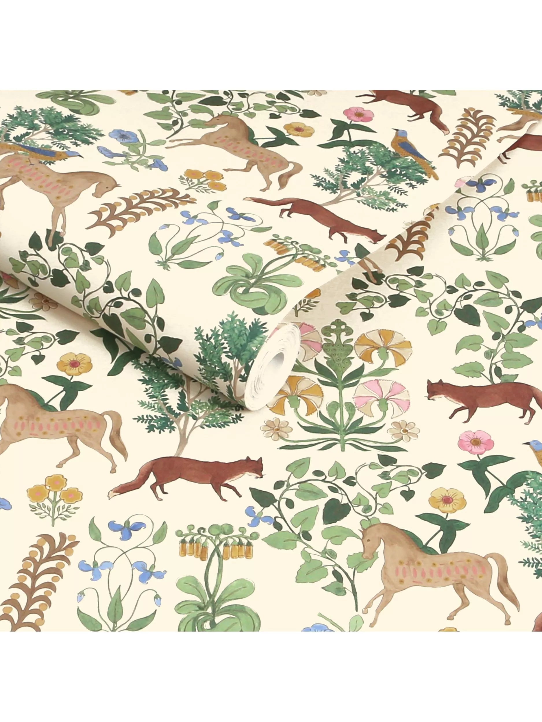 Joules Folk Forest Floral wallpaper roll - British product