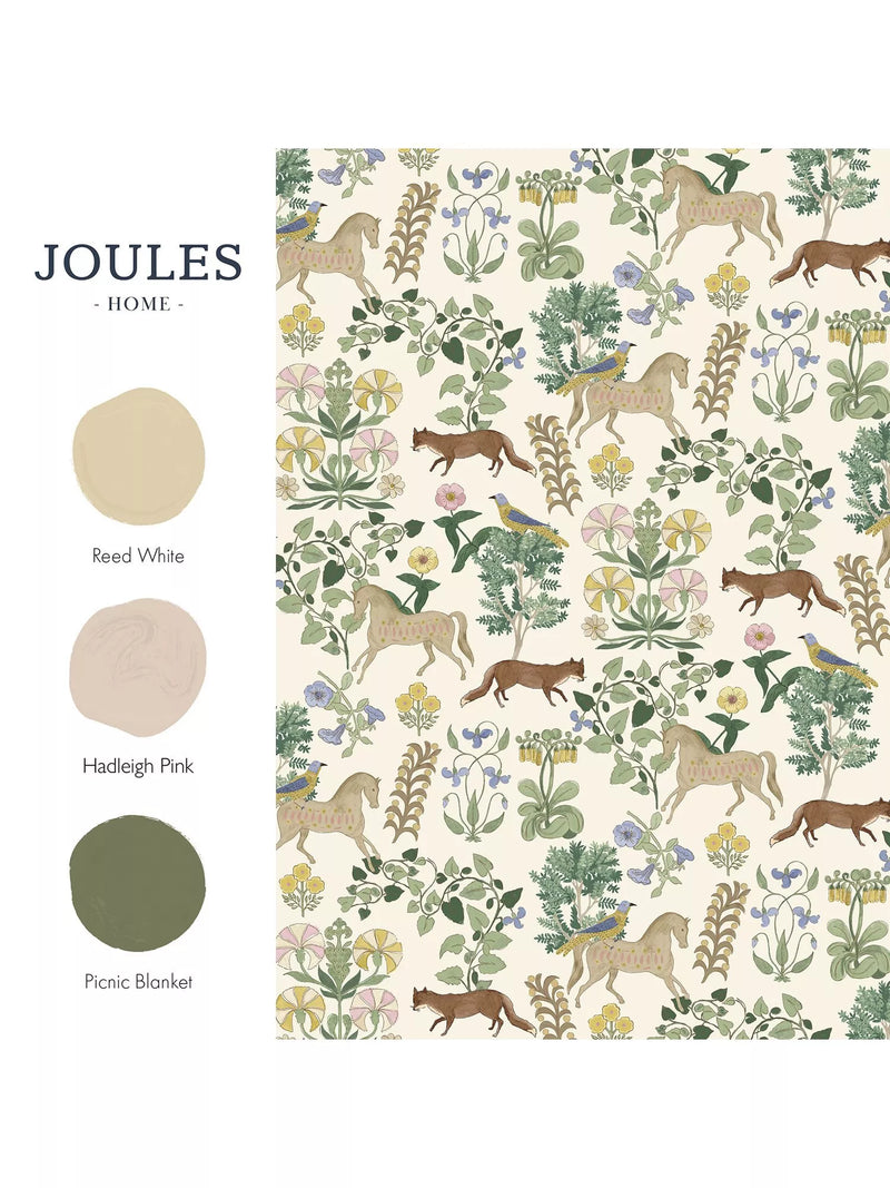 Joules Folk Forest Floral wallpaper roll - British product