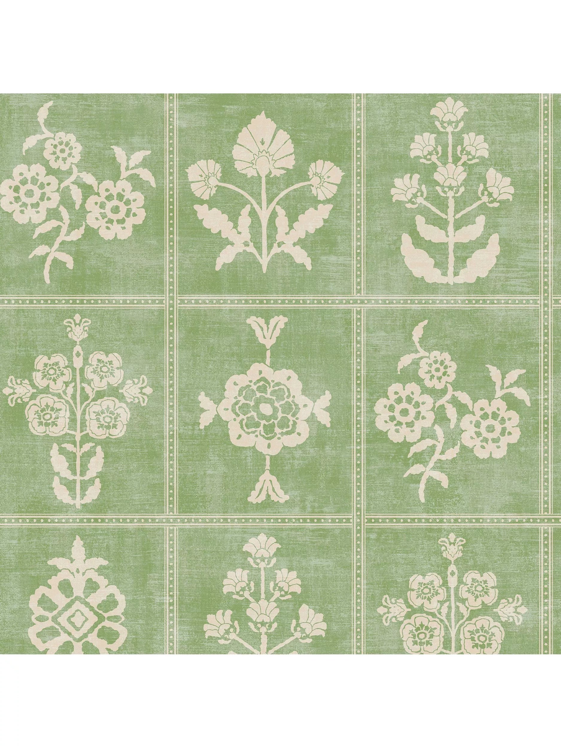 Joules Garden Floral Grid wallpaper (British brand)