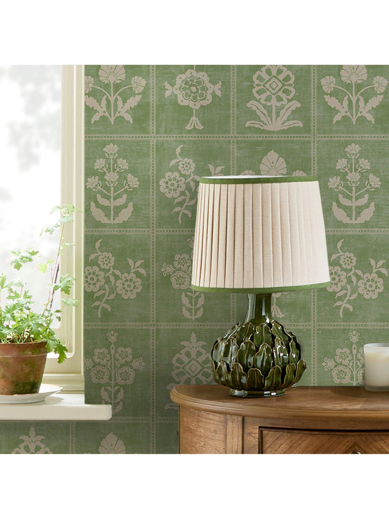 Joules Garden Floral Grid wallpaper (British brand)