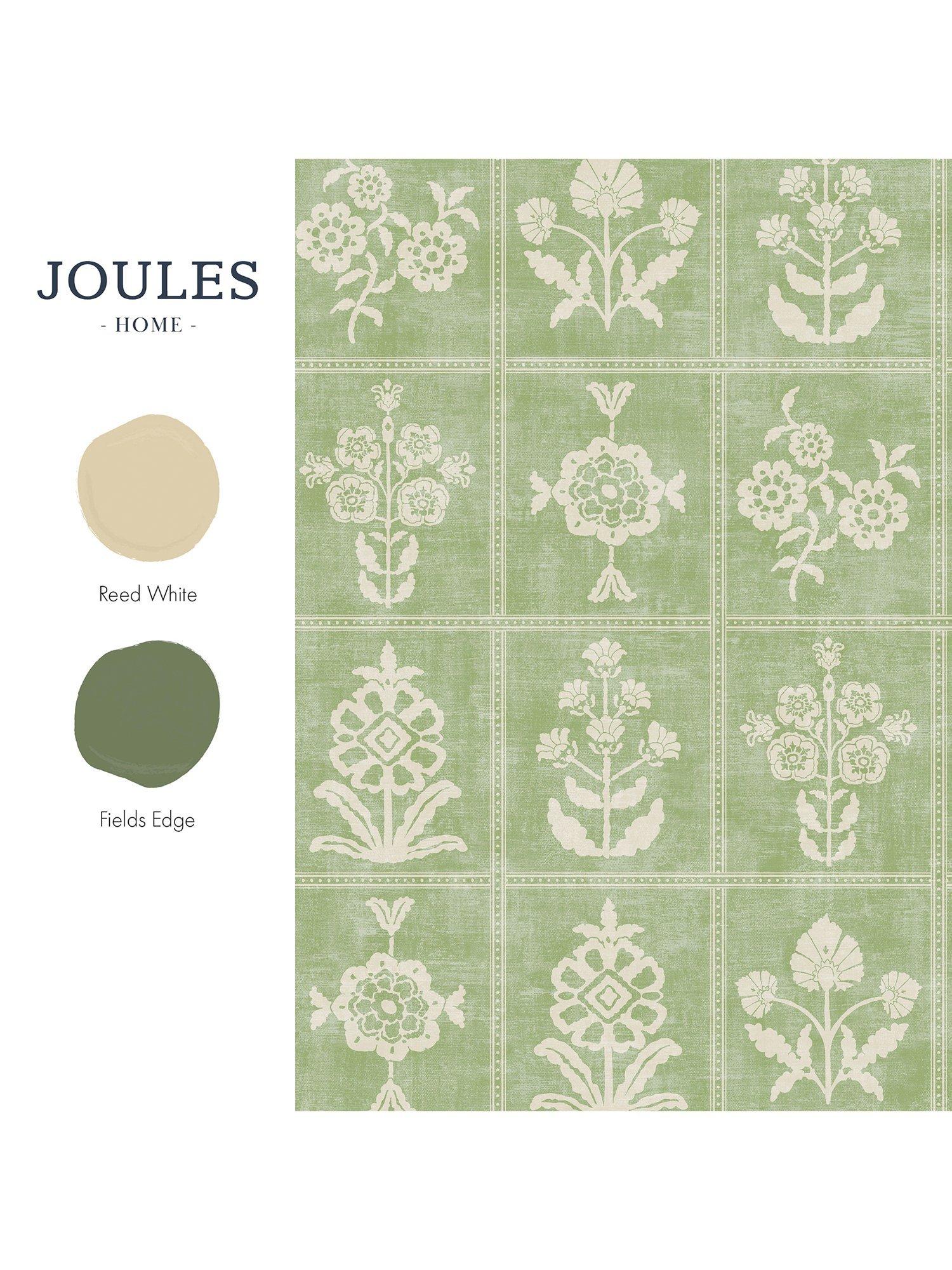 Joules Garden Floral Grid wallpaper (British brand)