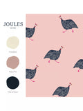 Joules guinea fowl wallpaper blush pink, imported from the UK