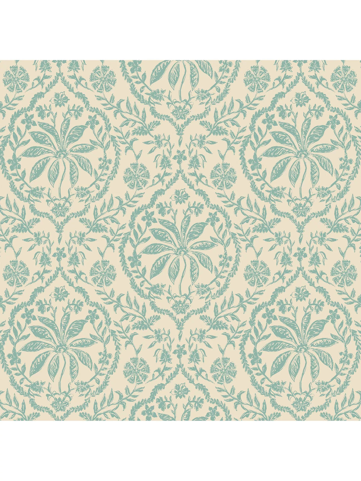 Joules Indienne Palm wallpaper duck egg 5.2m² - British product