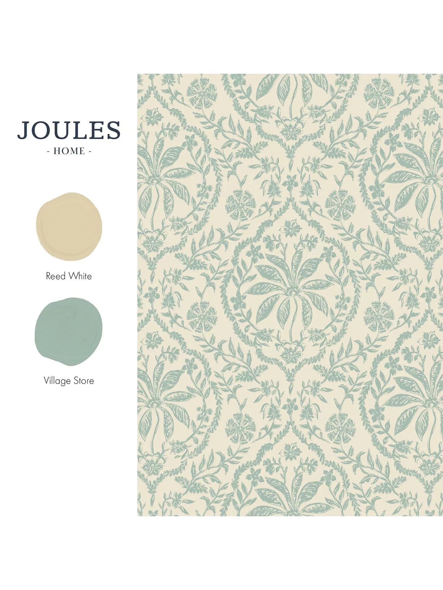 Joules Indienne Palm wallpaper duck egg 5.2m² - British product