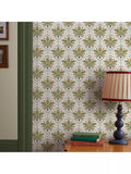 Joules Palm Geo Print Wallpaper cream multi (British brand)