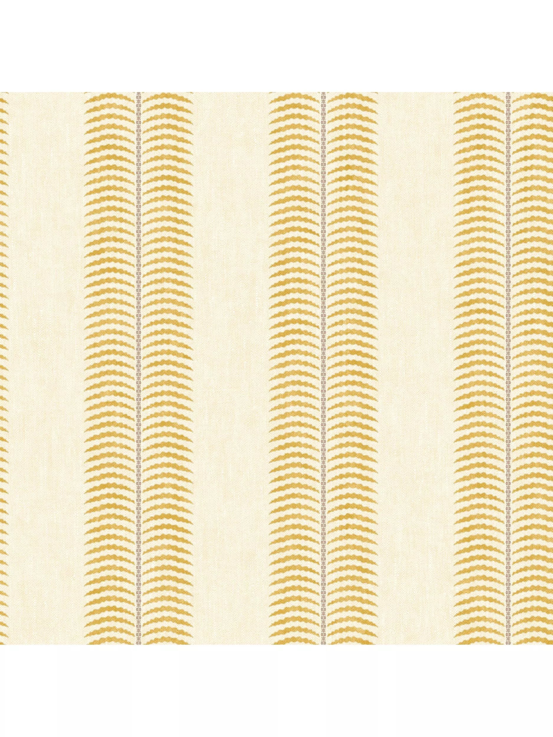 Joules Palm Leaf Stripe wallpaper in cream and yellow, imported from the UK