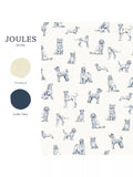 Joules Sketched Dogs wallpaper cream and blue roll (British brand)