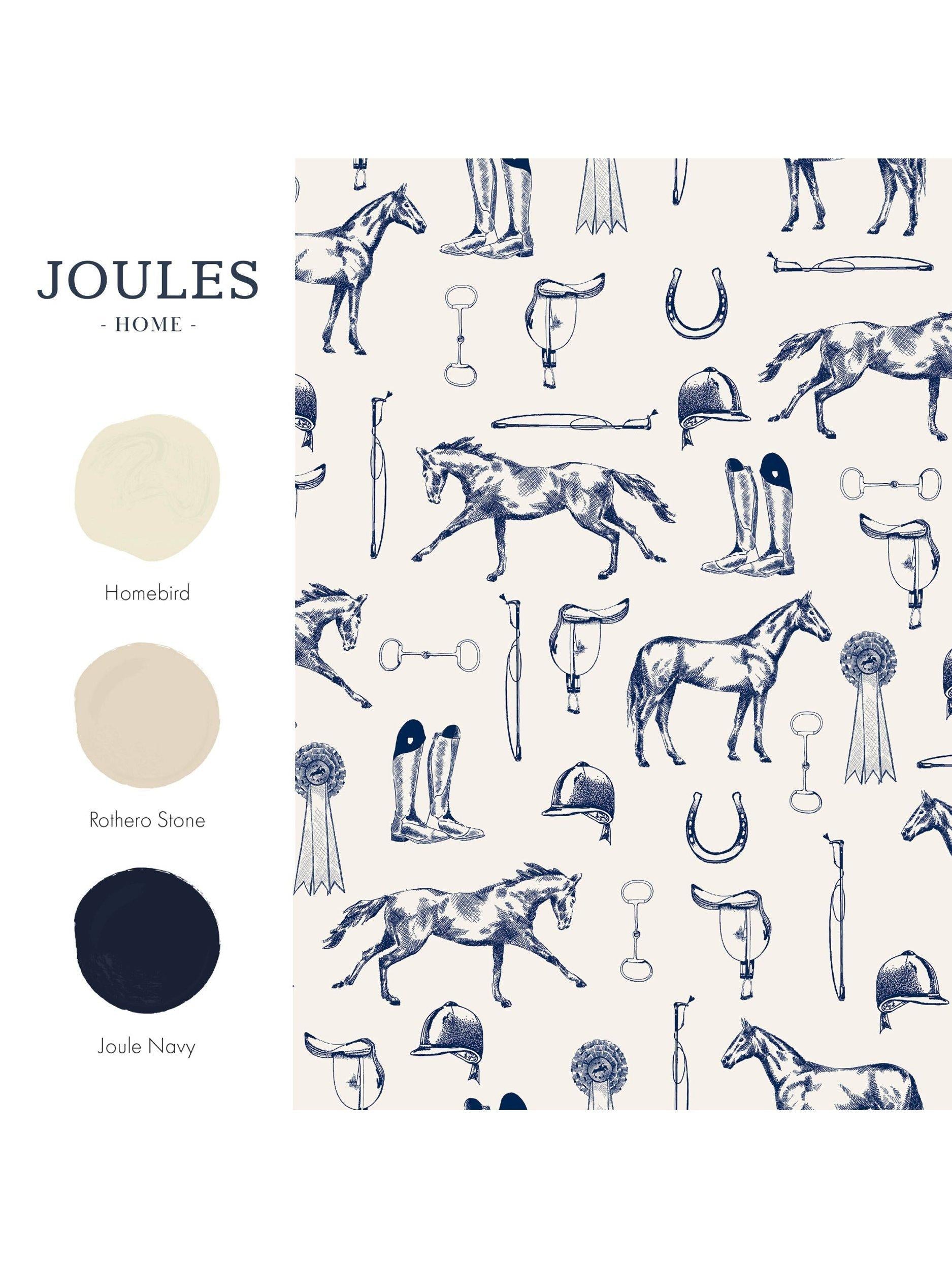 Joules wallpaper sketched equestrian print 7.5cm x 52cm (British brand)
