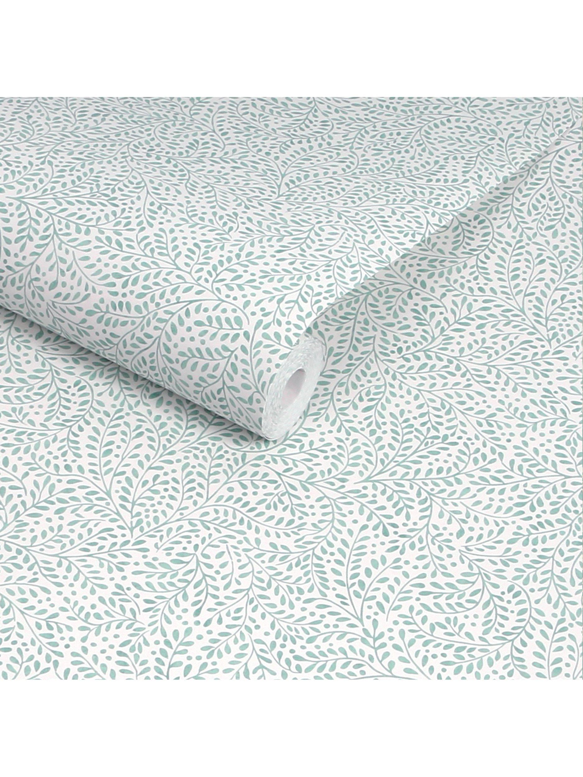 Joules Willow Leaf Duck Egg Blue wallpaper, UK version