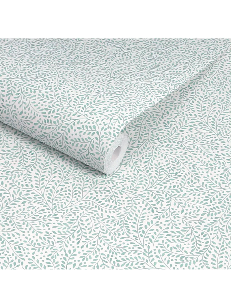 Joules Willow Leaf Duck Egg Blue wallpaper, UK version
