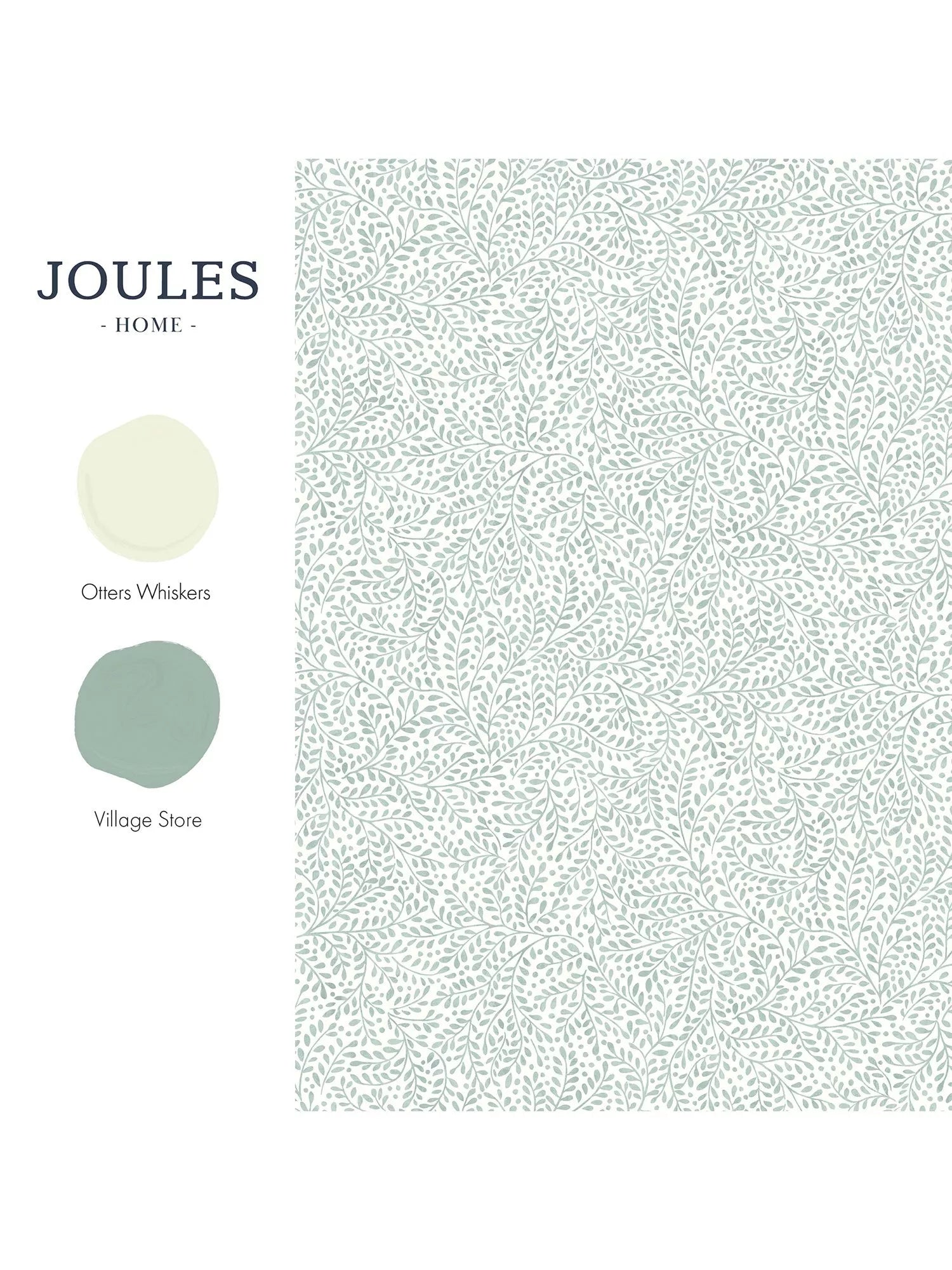 Joules Willow Leaf Duck Egg Blue wallpaper, UK version