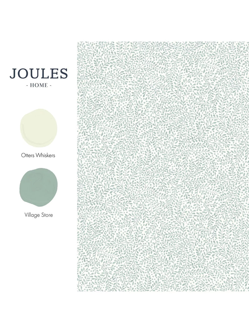 Joules Willow Leaf Duck Egg Blue wallpaper, UK version