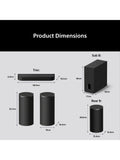 Sony BRAVIA Theatre Trio soundbar system with subwoofer and rear speakers, imported from the UK