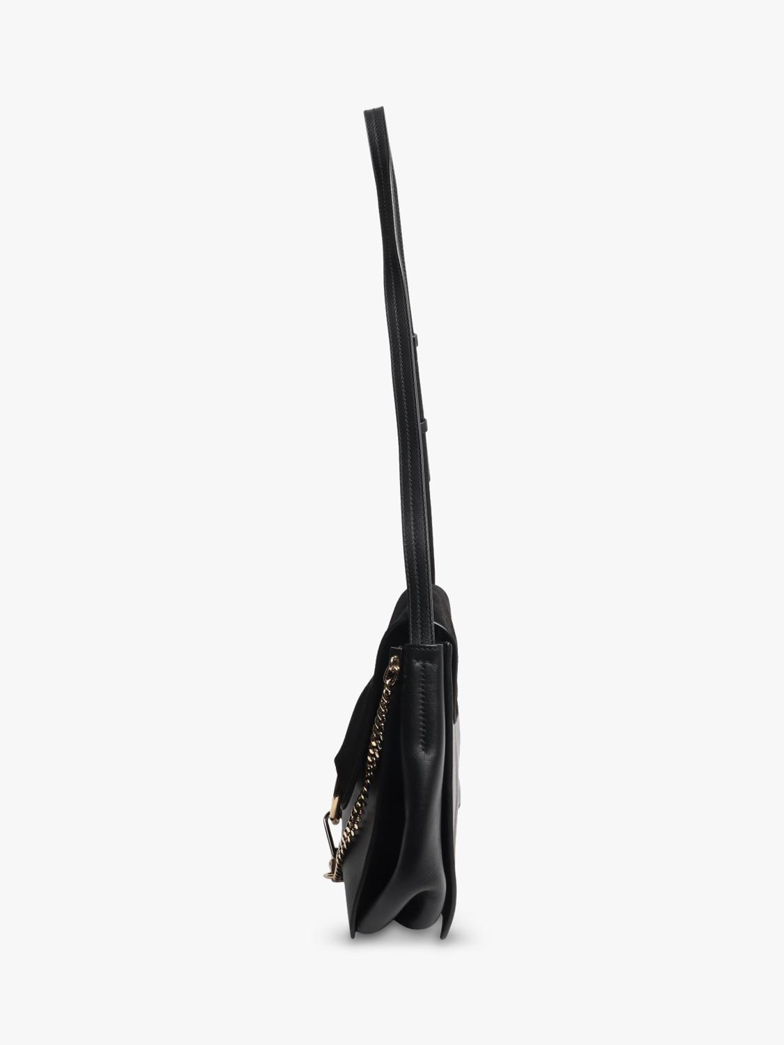 Chloé Faye black suede-leather shoulder bag, UK version