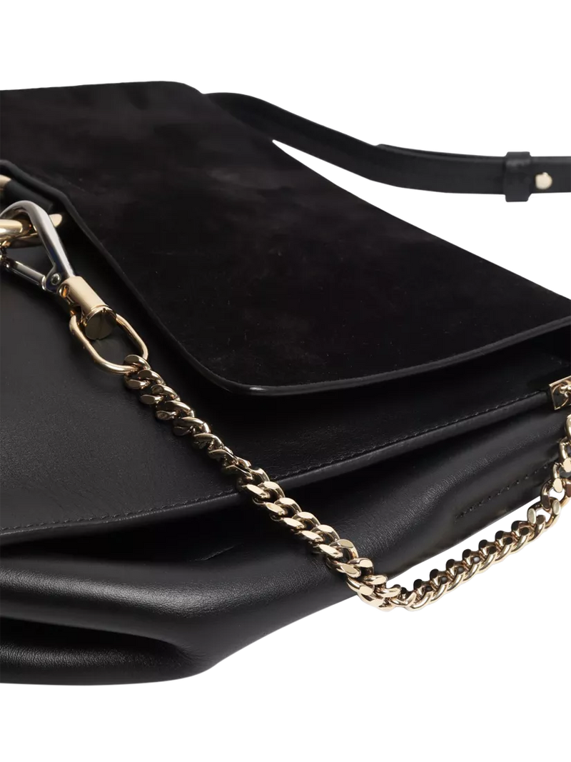 Chloé Faye black suede-leather shoulder bag, UK version