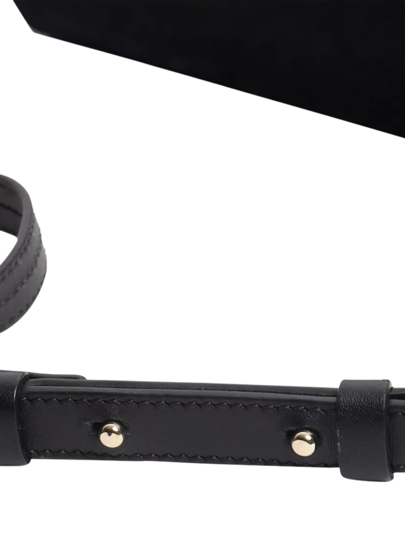 Chloé Faye black suede-leather shoulder bag, UK version