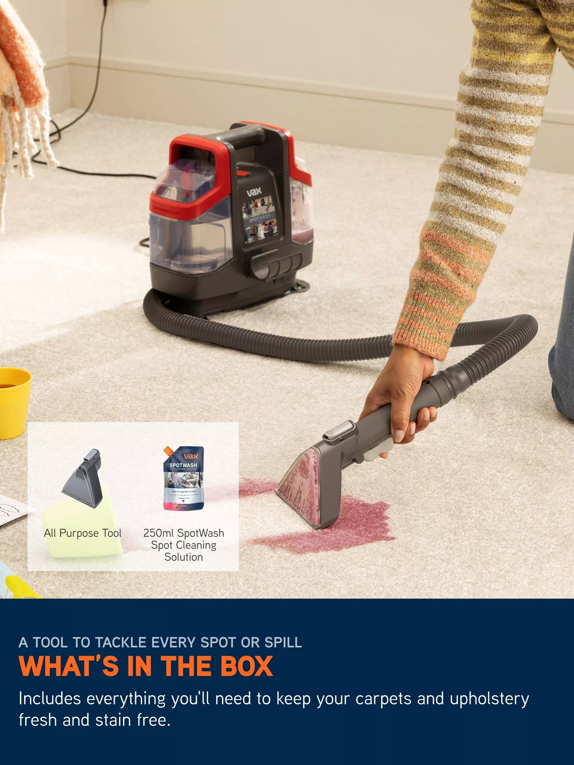 Vax SpotWash Mini corded carpet cleaner grey - UK version