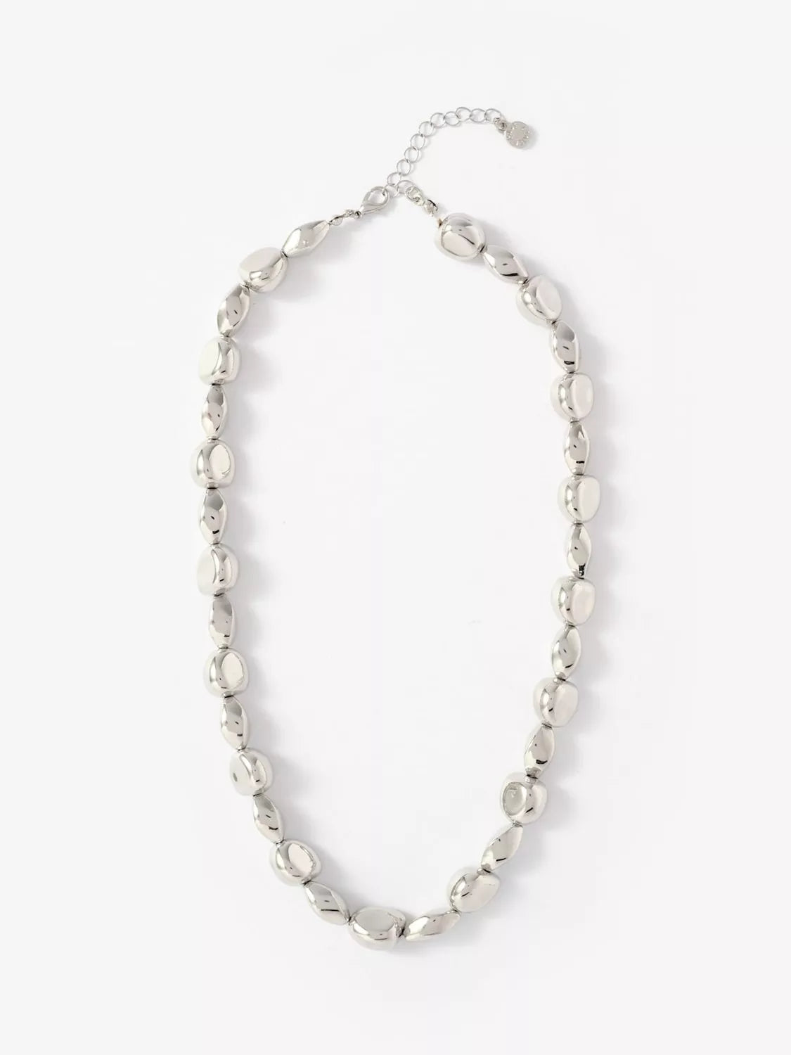 Mint Velvet short silver beaded necklace, UK version