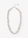 Mint Velvet short silver beaded necklace, UK version