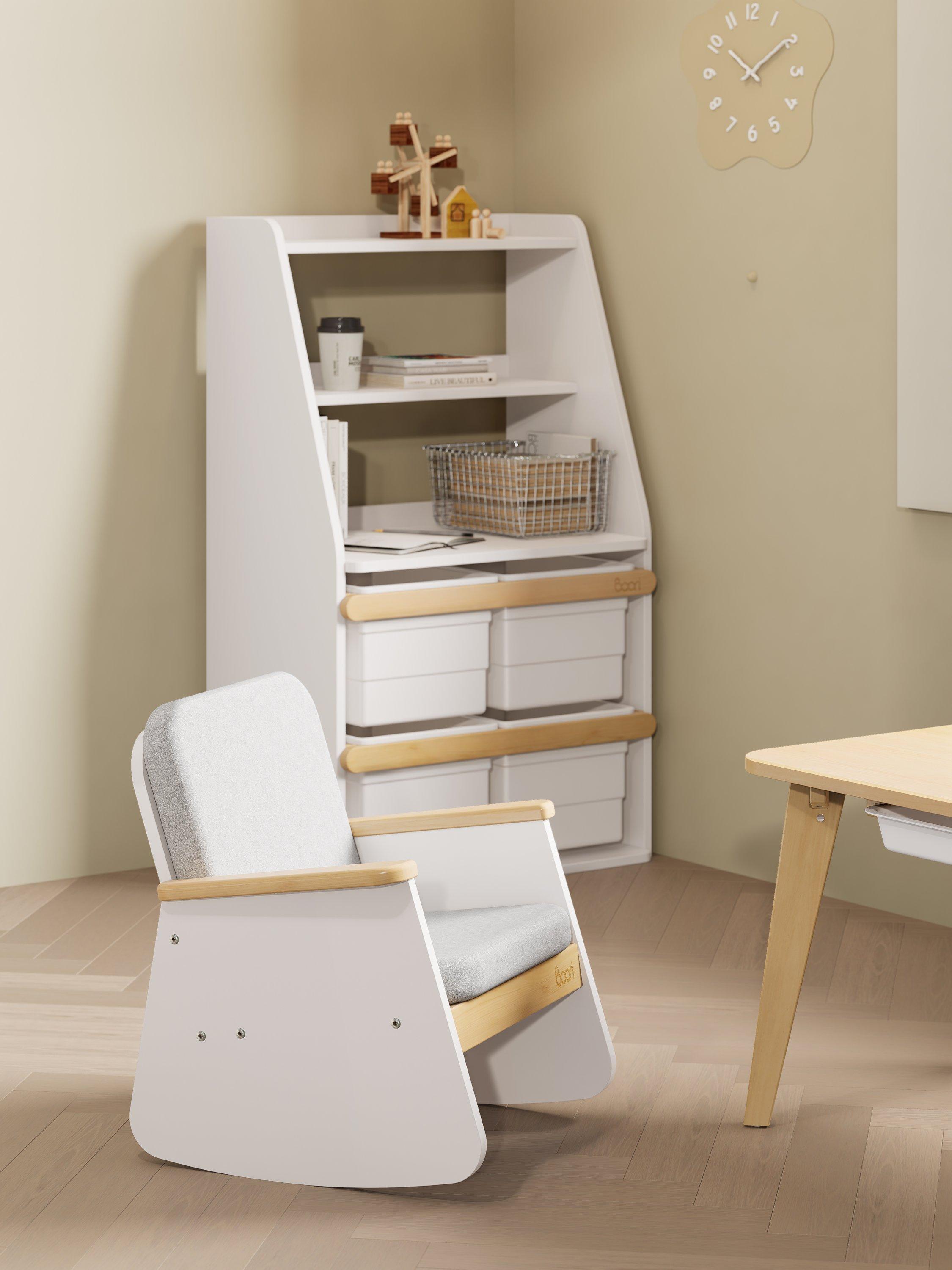 Boori Tidy junior rocking chair with padded cushions, imported from the UK