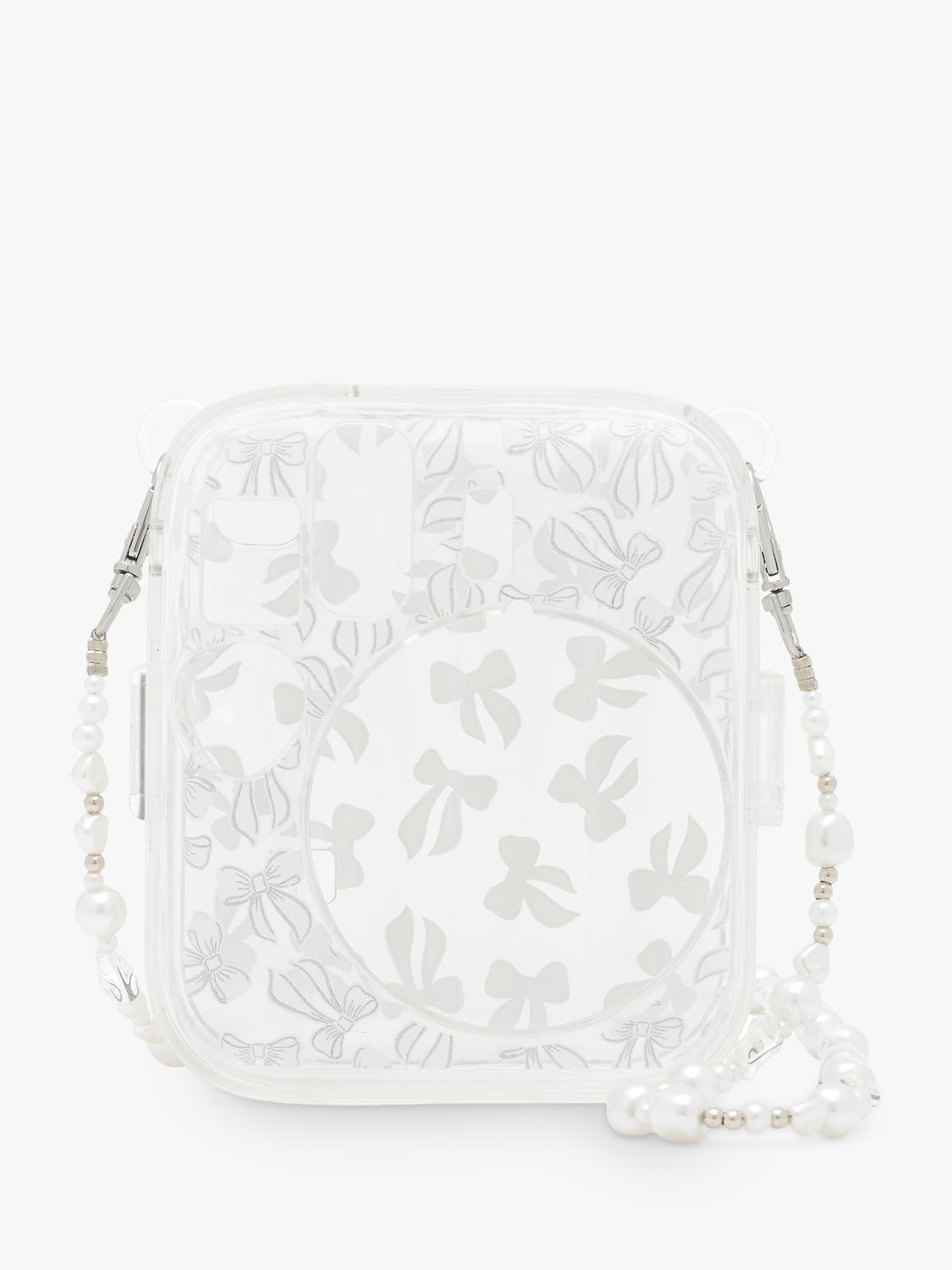 instax Skinnydip Bow clear camera case (British brand)